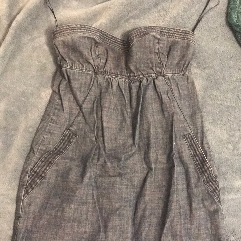 Sweet heart neckline AE denim dress
